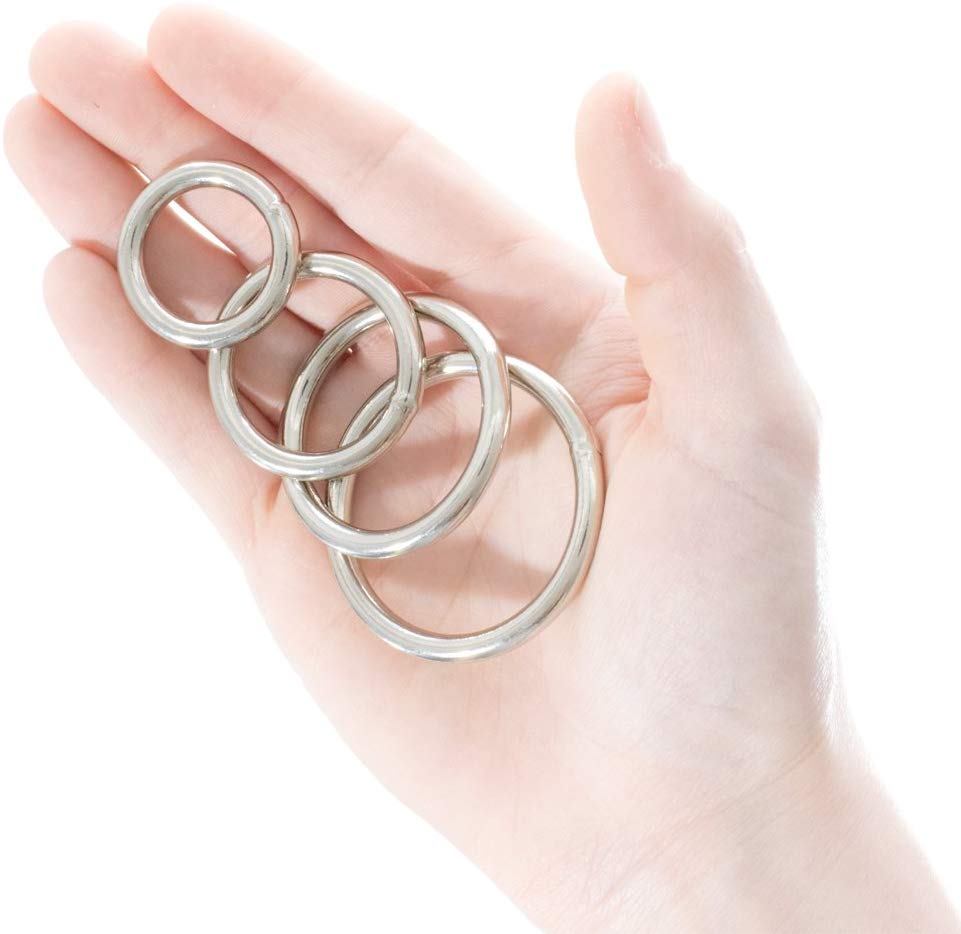  Solid Stainless Steel Metal O-Ring/O Ring - Size XL - 5 Pack :  Arts, Crafts & Sewing