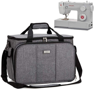 HOMEST Sewing Machine Carrying Case with Multiple Storage Pockets, Universal Tote Bag with Shoulder