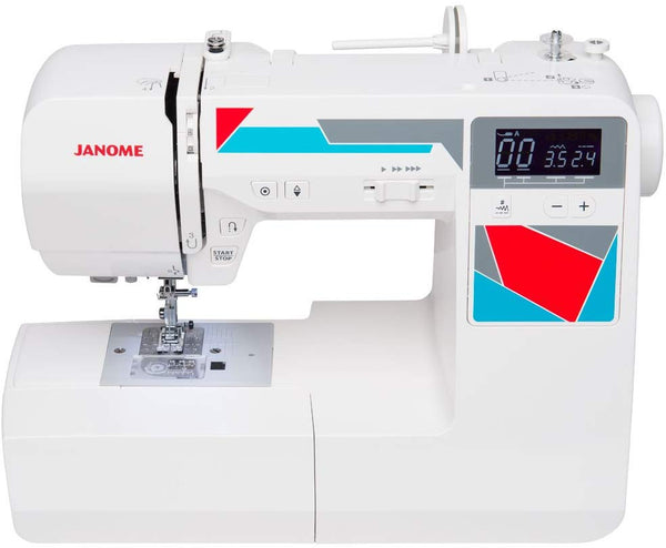 Janome MOD-100 Computerized Sewing Machine with 100 Built-In Stitches, 7 One-Step Buttonholes, Drop Feed and Accessories