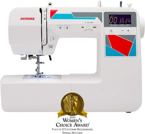 Janome MOD-100 Computerized Sewing Machine with 100 Built-In Stitches, 7 One-Step Buttonholes, Drop Feed and Accessories