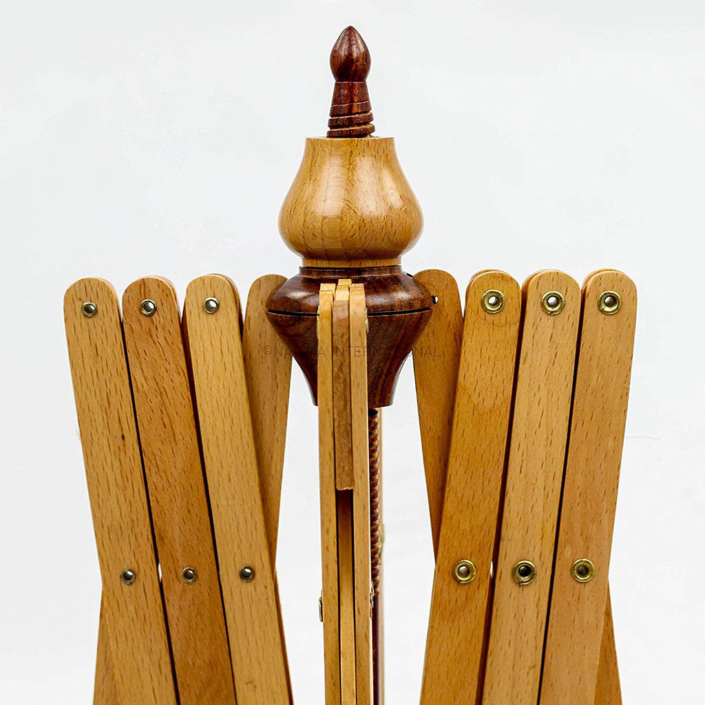 Wooden Umbrella Swift Yarn Winder, Table Top Yarn