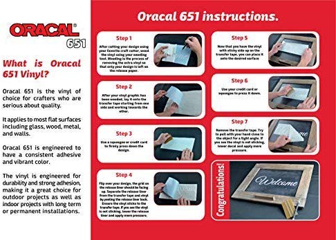 Oracal 651 Multi-Color Vinyl Starter Kit Bundle for Cricut, Silhouette & Cameo 3