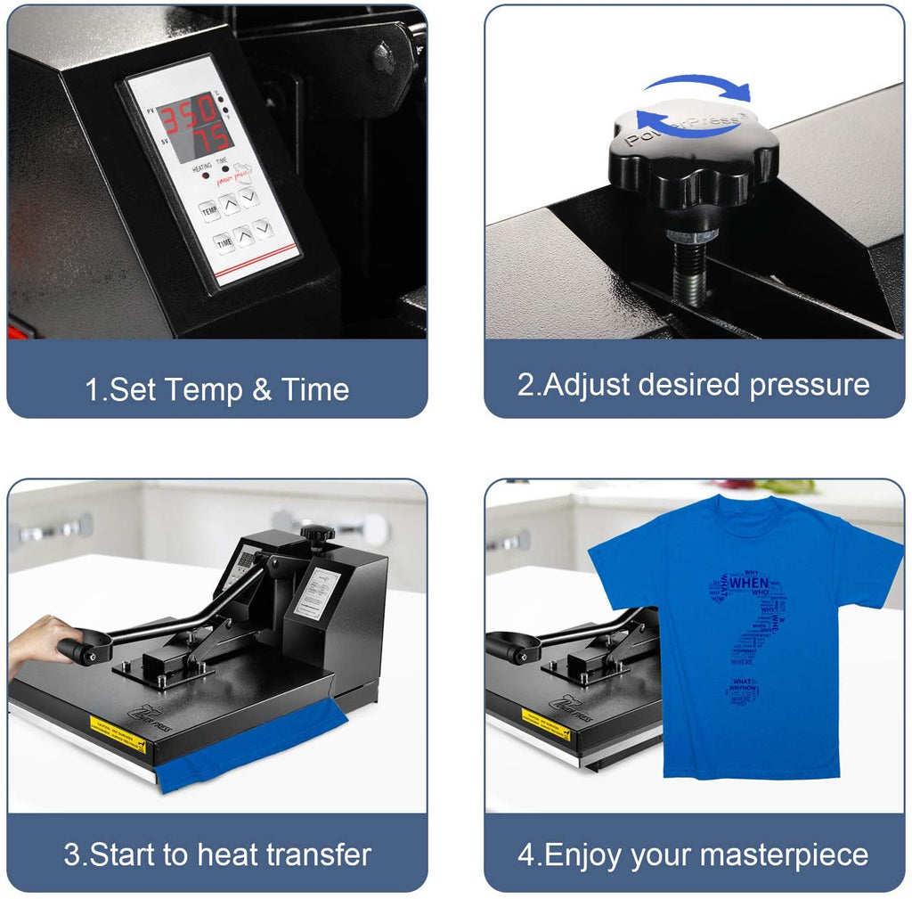 Digital New 15 x 15 T Shirt Heat Transfer Press Sublimation Heat