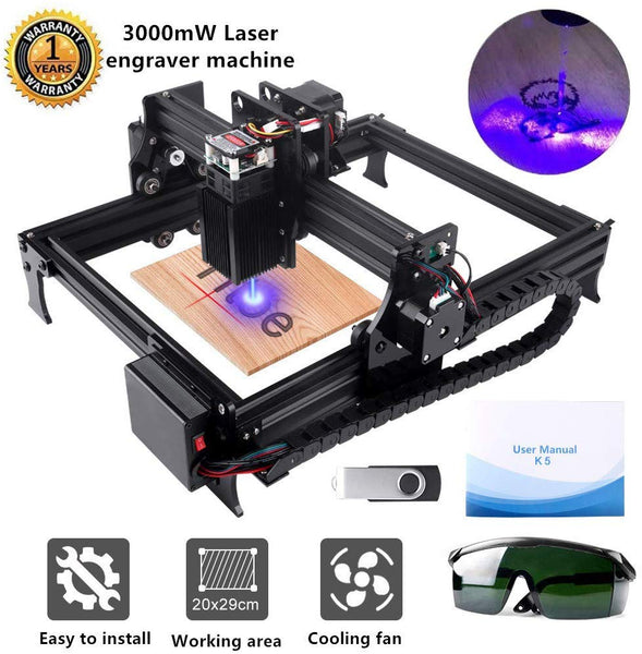 Titoe 3000mW Laser Engraver Machine Upgrated Version Laser Engraving Printer DIY USB CNC Router Cutting Carver