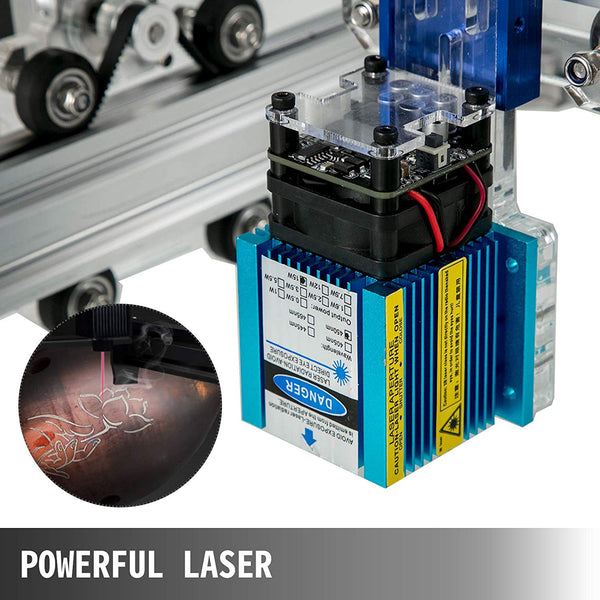 VEVOR CNC Router Kit 15W CNC CNC Machine 24x19cm Laser Carving Machine Portable Household Laser Engraver