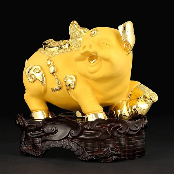 Xiao Mi Guo Ji- Crafts-Creative Lucky Feng Shui Fortune Zodiac Pig Home Decoration Crafts